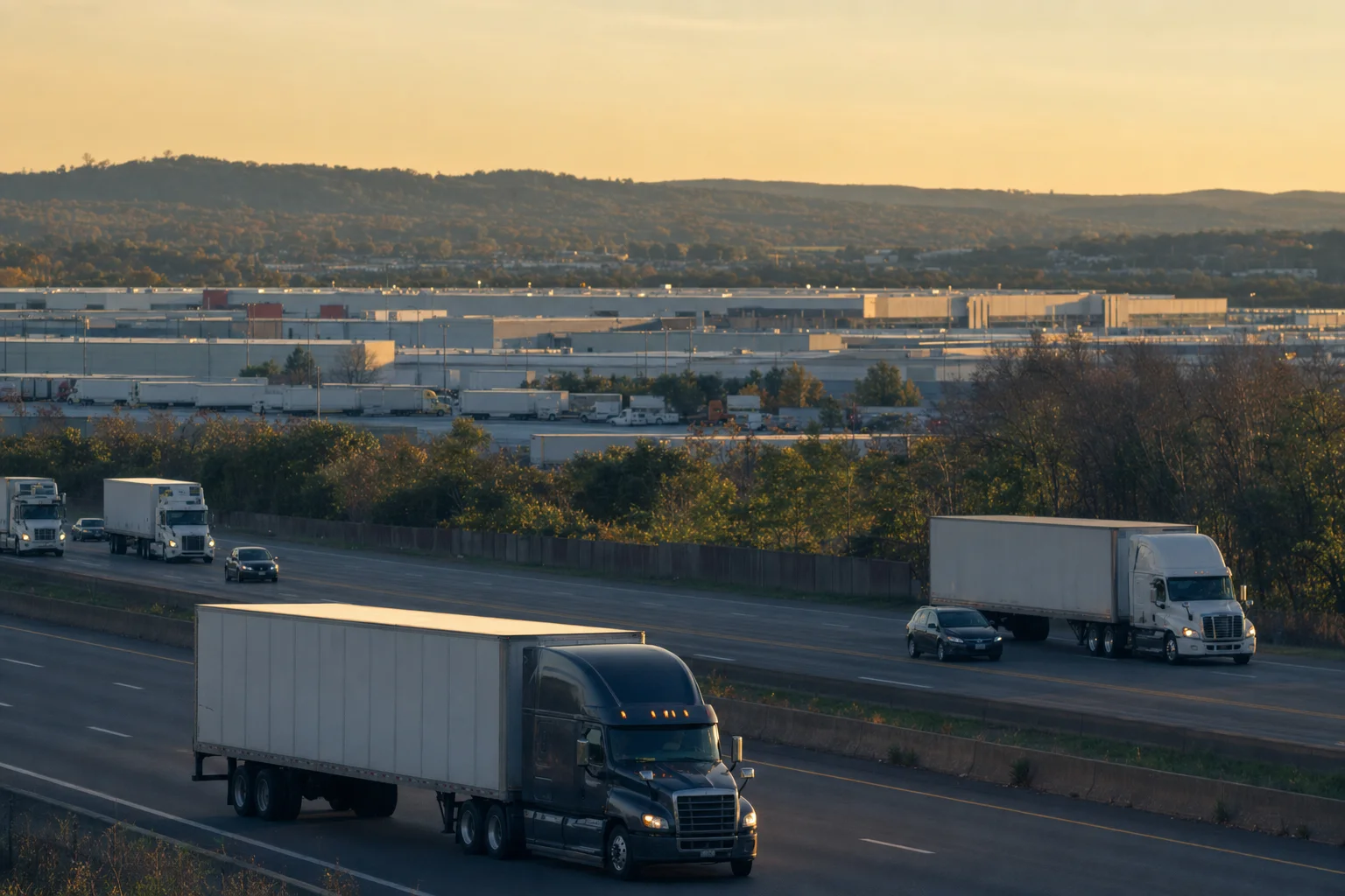Editorial image: Alexandria, Virginia — commercial truck corridor
