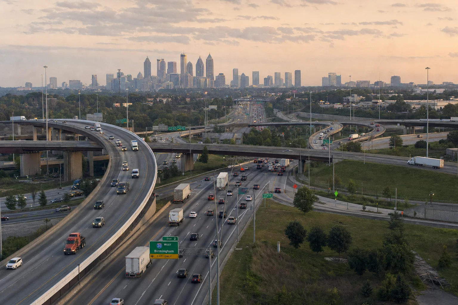 Georgia commercial trucking corridor — illustrative