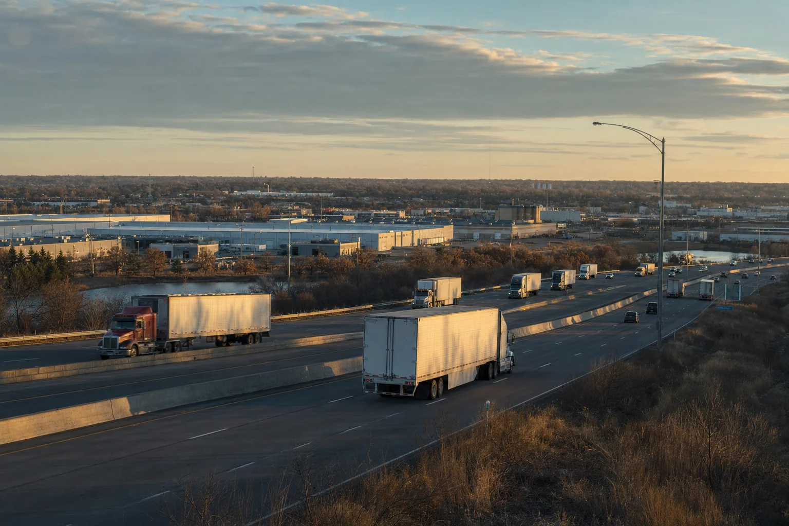 Editorial image: Bloomington, Minnesota — commercial truck corridor