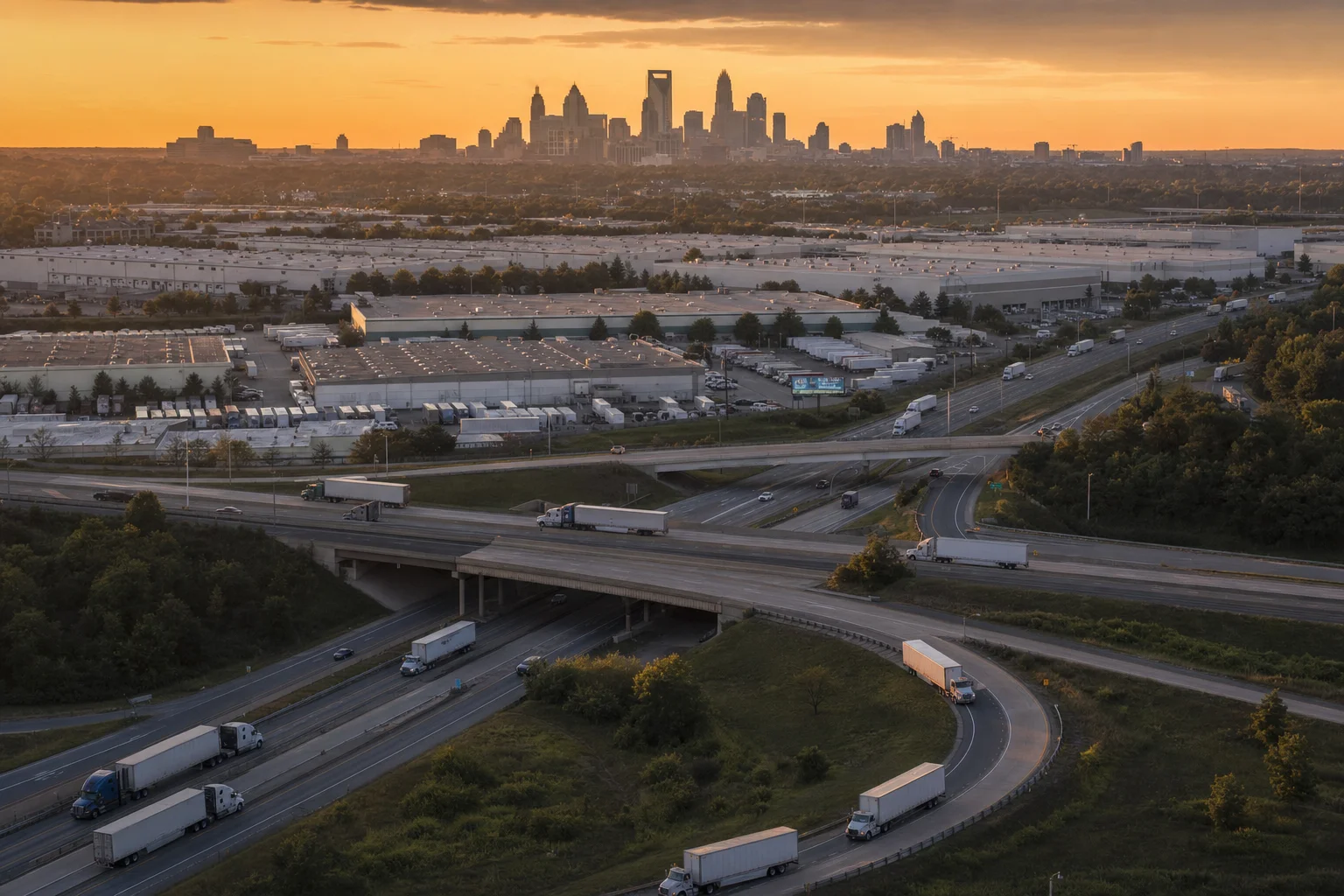 North Carolina commercial trucking corridor — illustrative