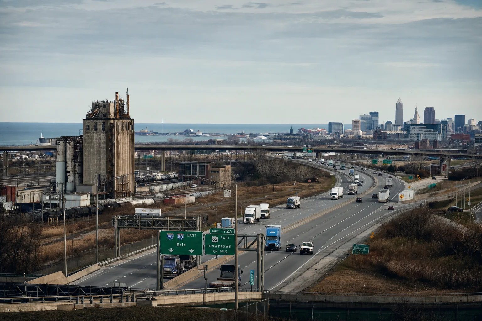 Ohio commercial trucking corridor — illustrative