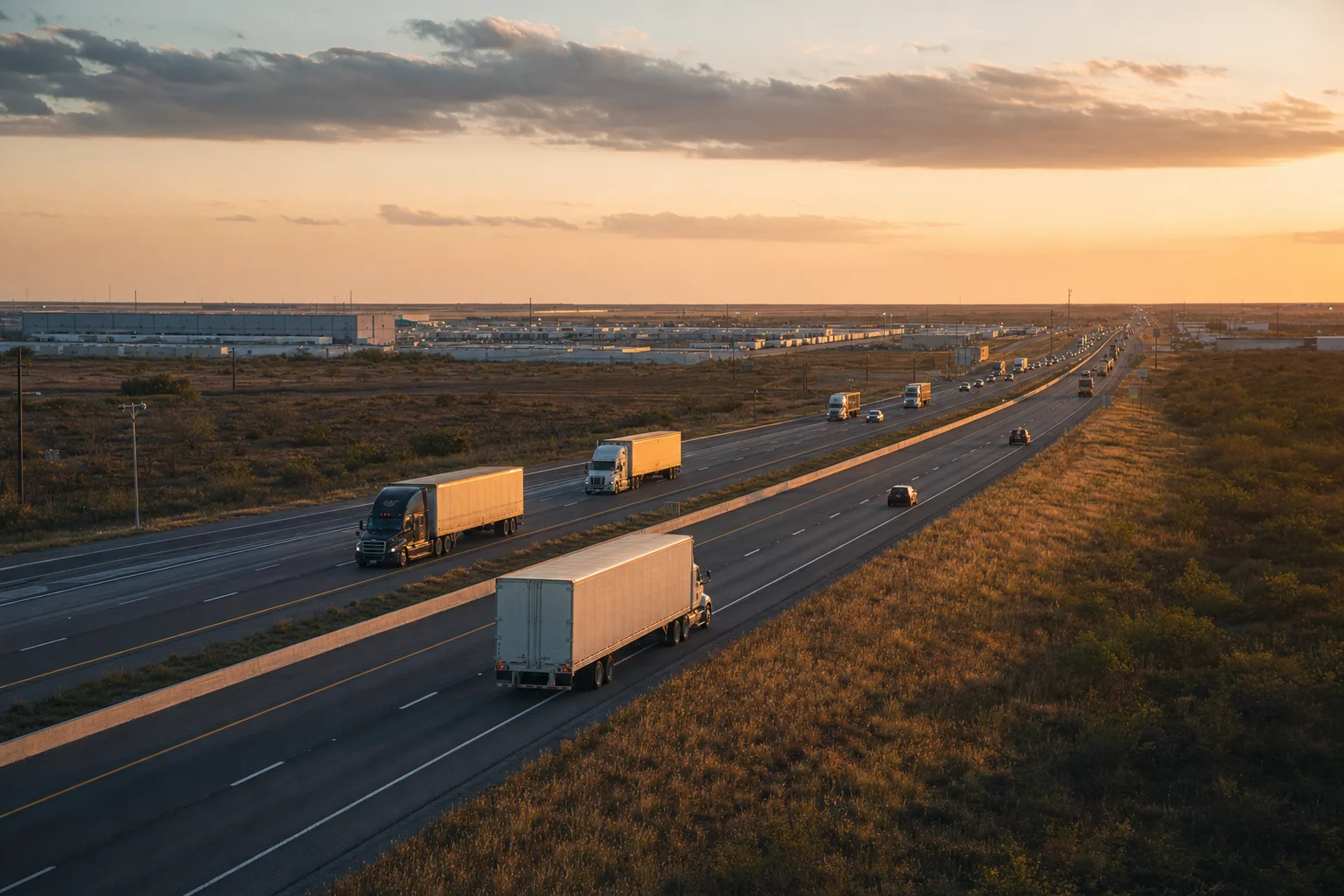 Editorial image: Corpus Christi, Texas — commercial truck corridor