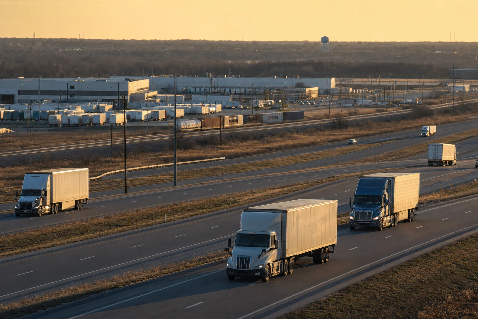 Editorial image: Decatur, Illinois — commercial truck corridor