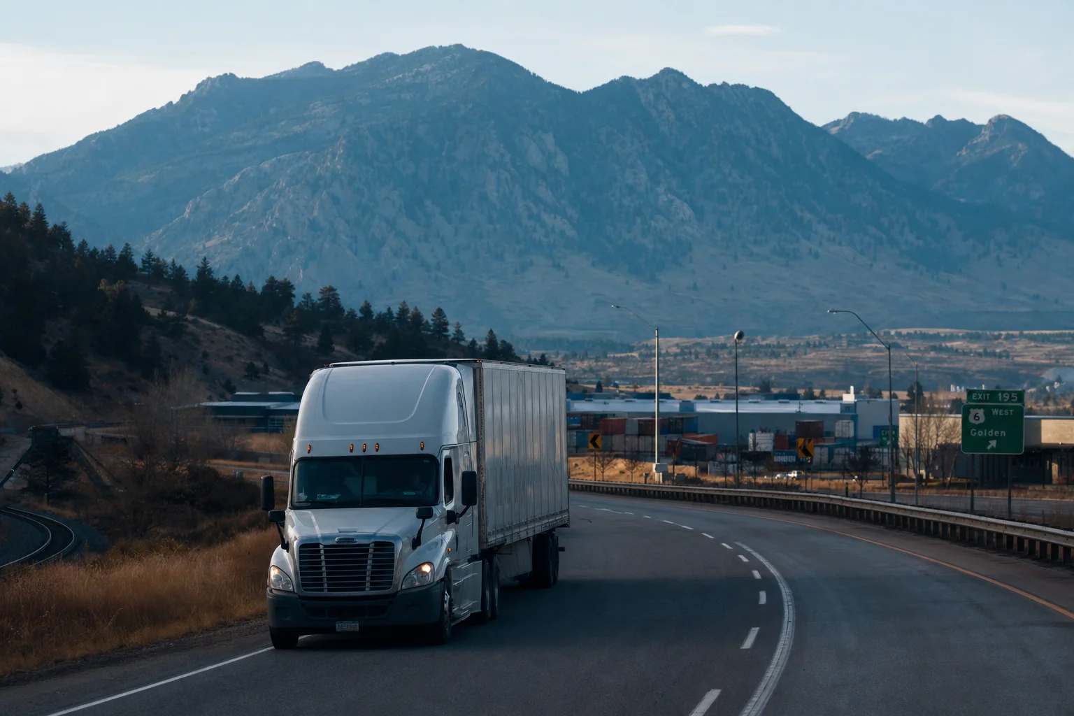 Colorado commercial trucking corridor — illustrative