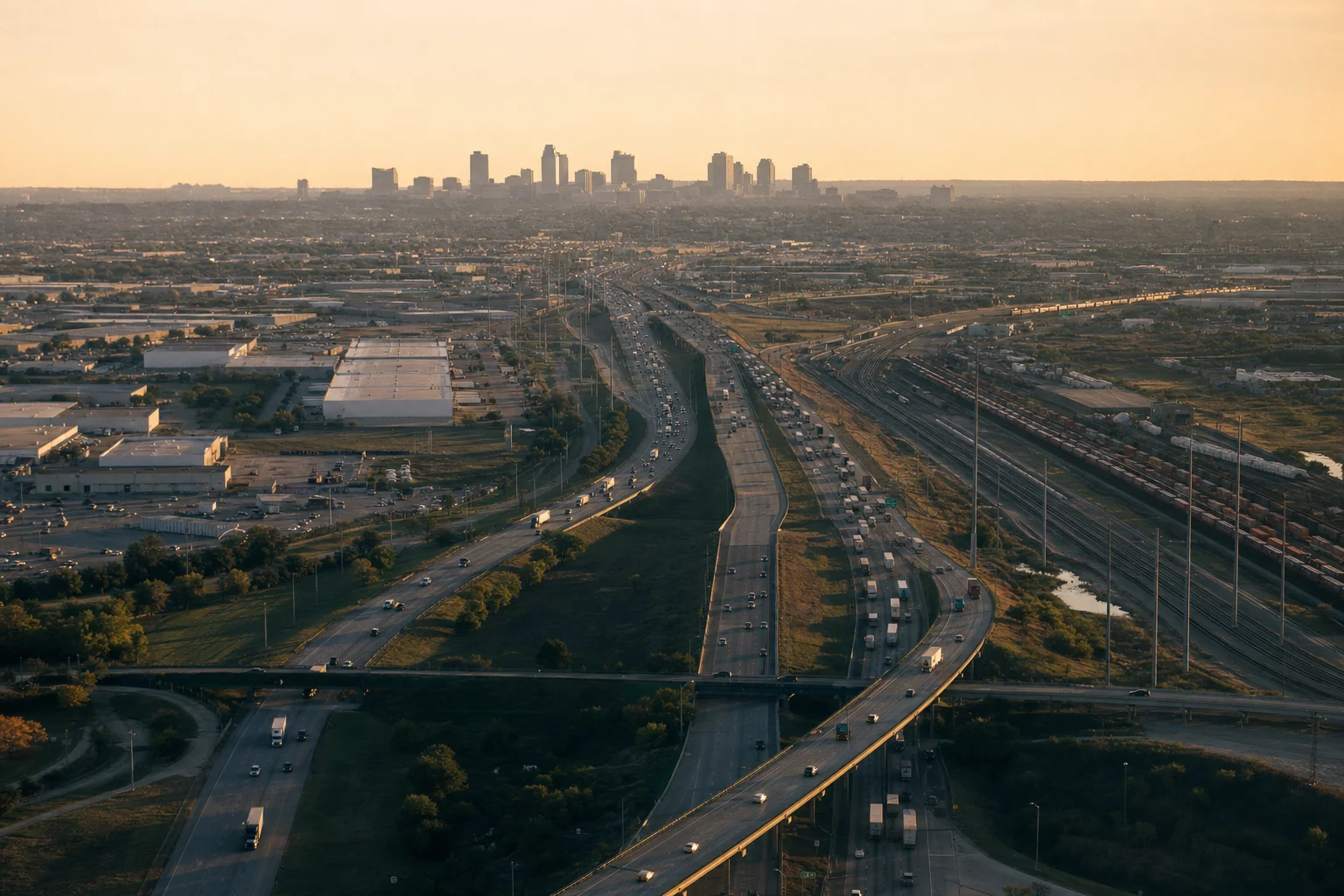 Editorial image: Fort Worth, Texas — commercial truck corridor