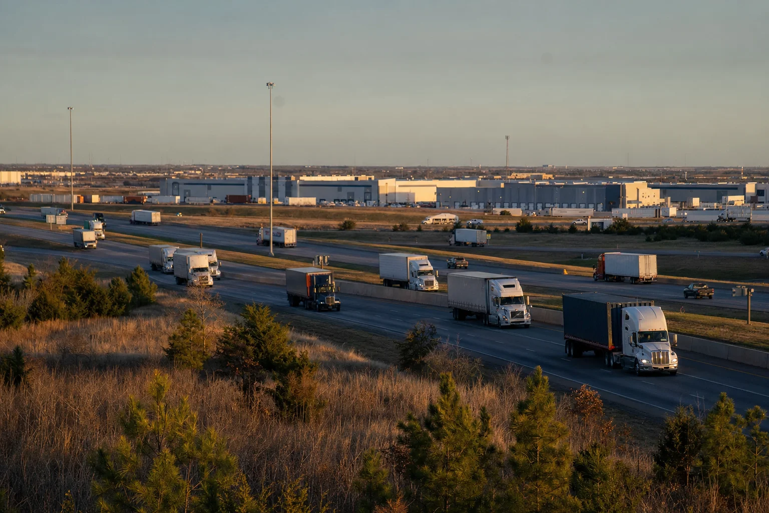 Editorial image: Frisco, Texas — commercial truck corridor
