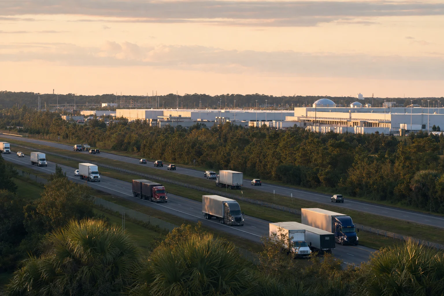 Editorial image: Gainesville, Florida — commercial truck corridor