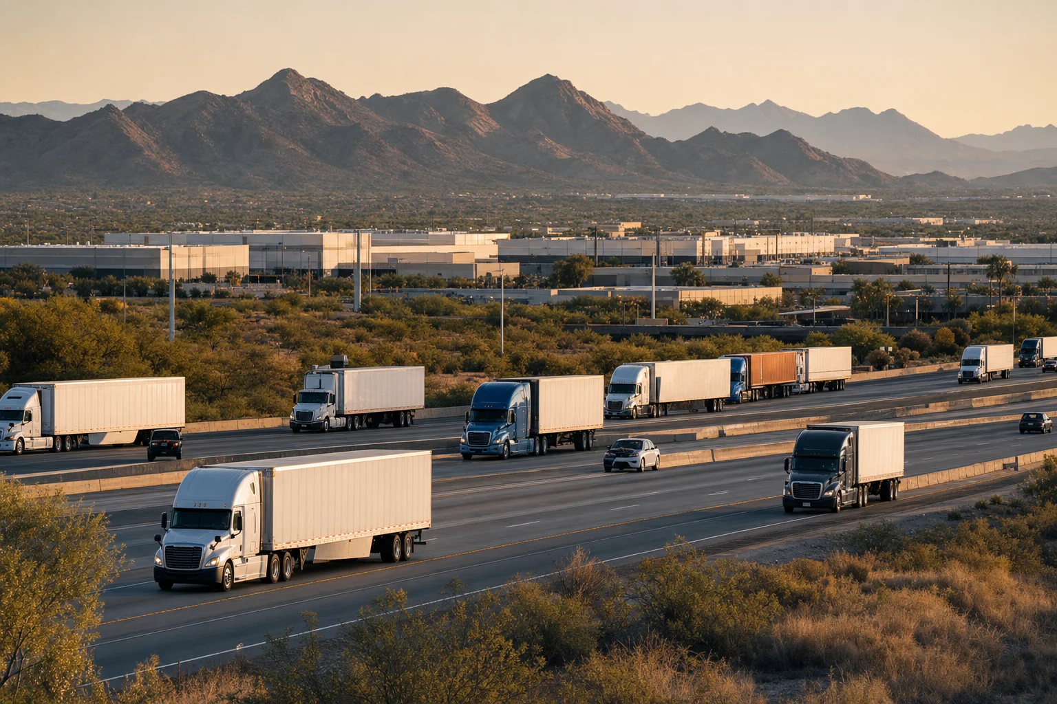 Editorial image: Glendale, Arizona — commercial truck corridor