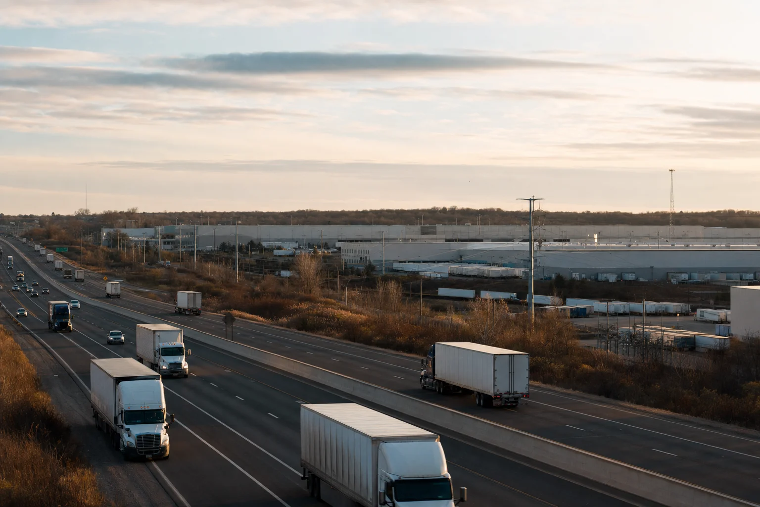 Editorial image: Grand Rapids, Michigan — commercial truck corridor