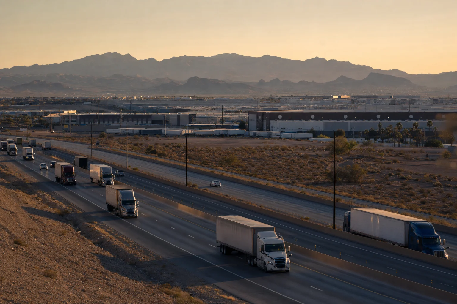 Editorial image: Henderson, Nevada — commercial truck corridor