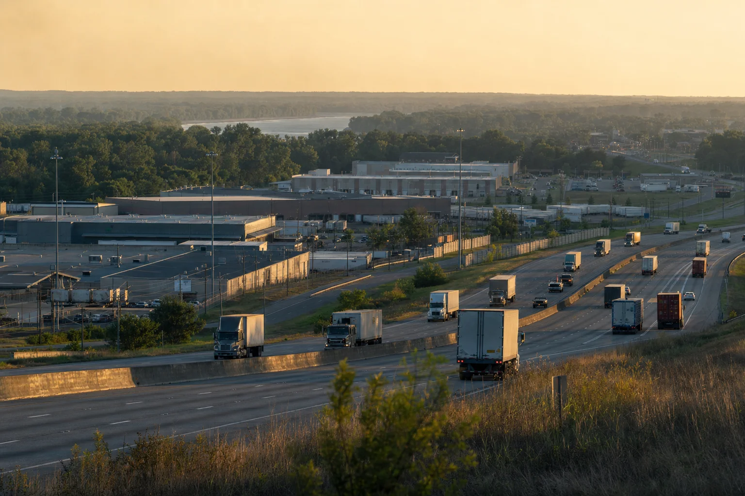 Mississippi commercial trucking corridor — illustrative