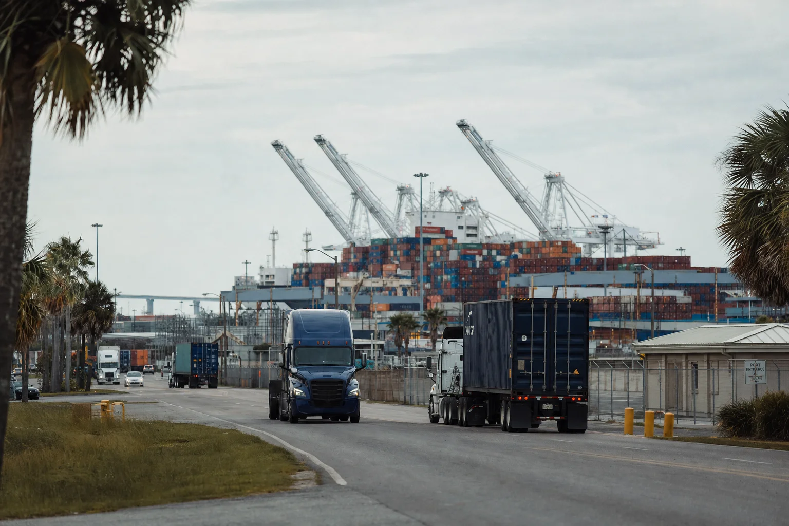 Editorial image: Jacksonville, Florida — commercial truck corridor