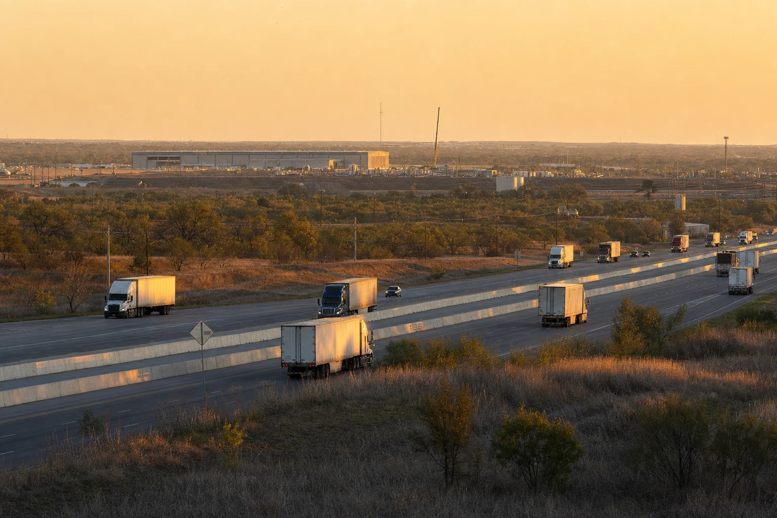Editorial image: Killeen, Texas — commercial truck corridor