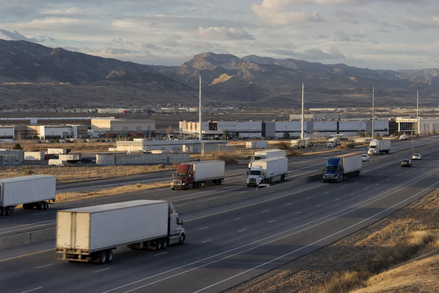 Editorial image: Lakewood, Colorado — commercial truck corridor