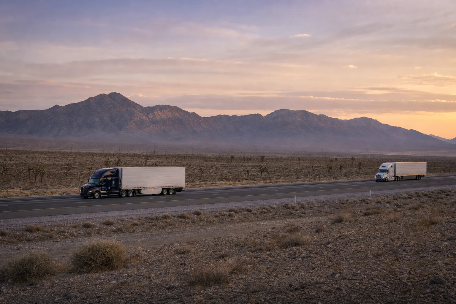 Nevada commercial trucking corridor — illustrative