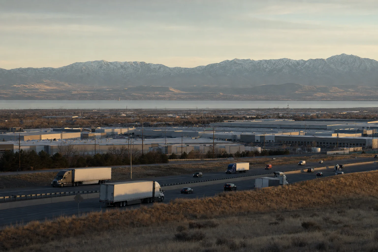 Editorial image: Layton, Utah — commercial truck corridor
