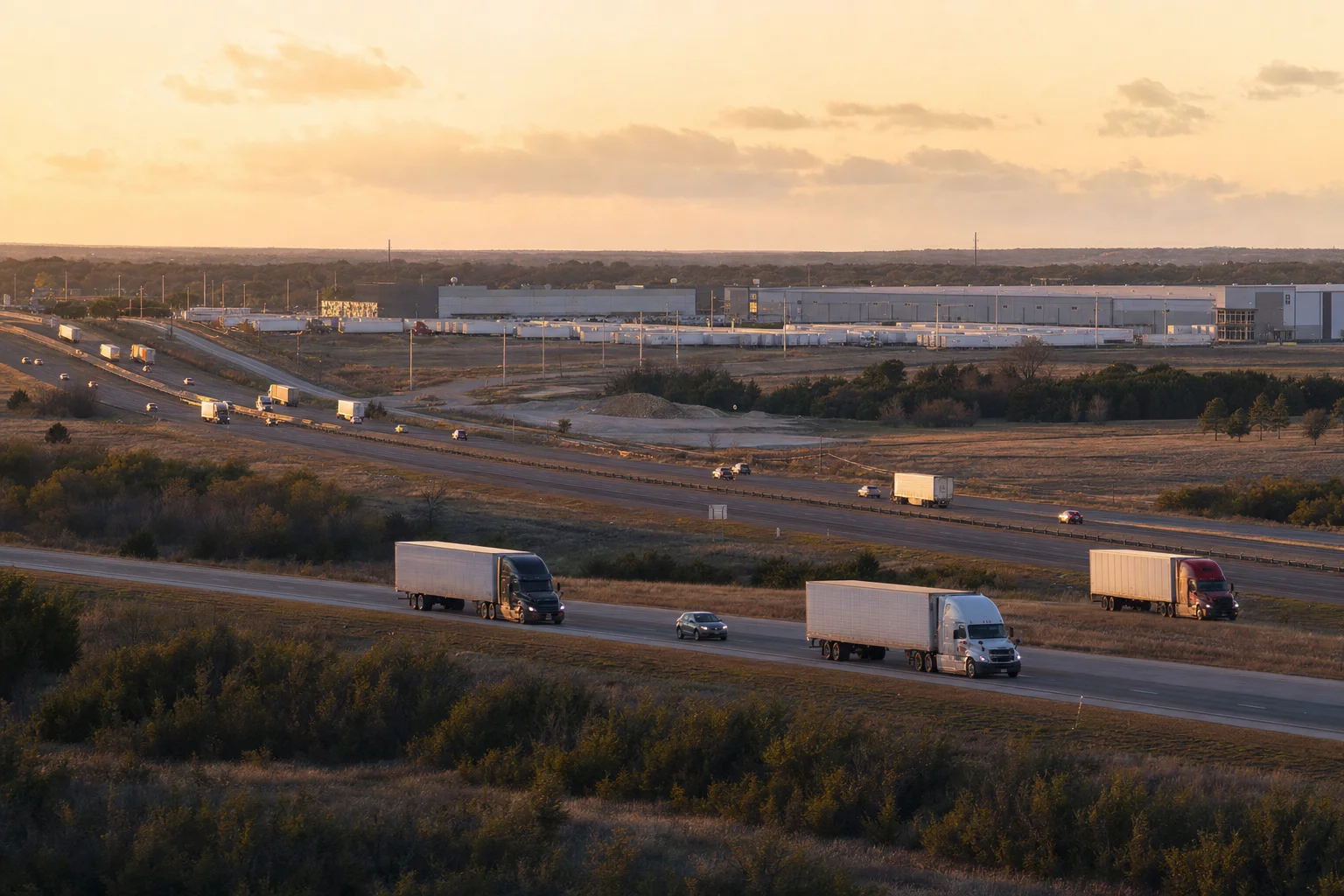 Editorial image: McKinney, Texas — commercial truck corridor