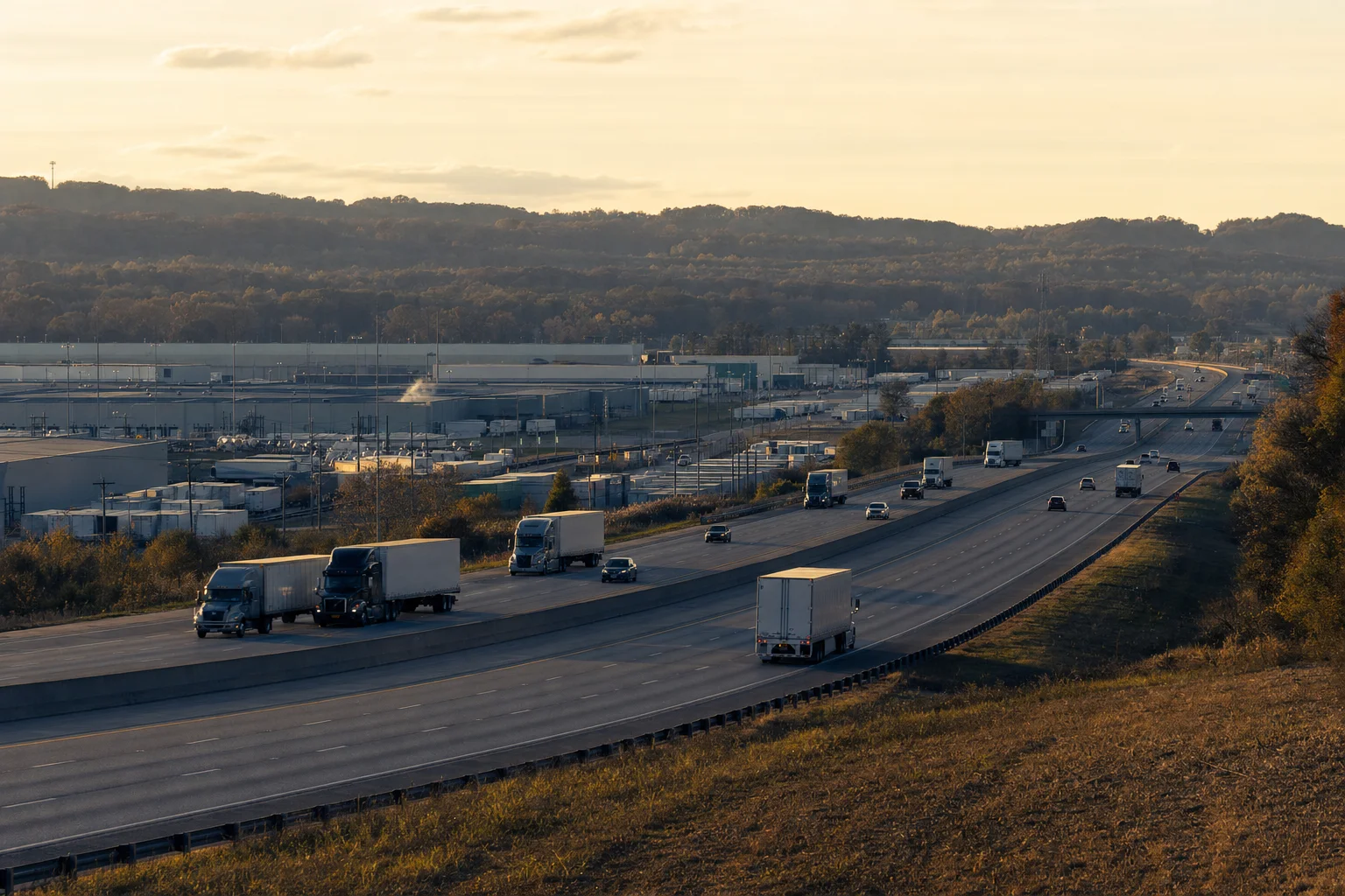 Editorial image: Memphis, Tennessee — commercial truck corridor