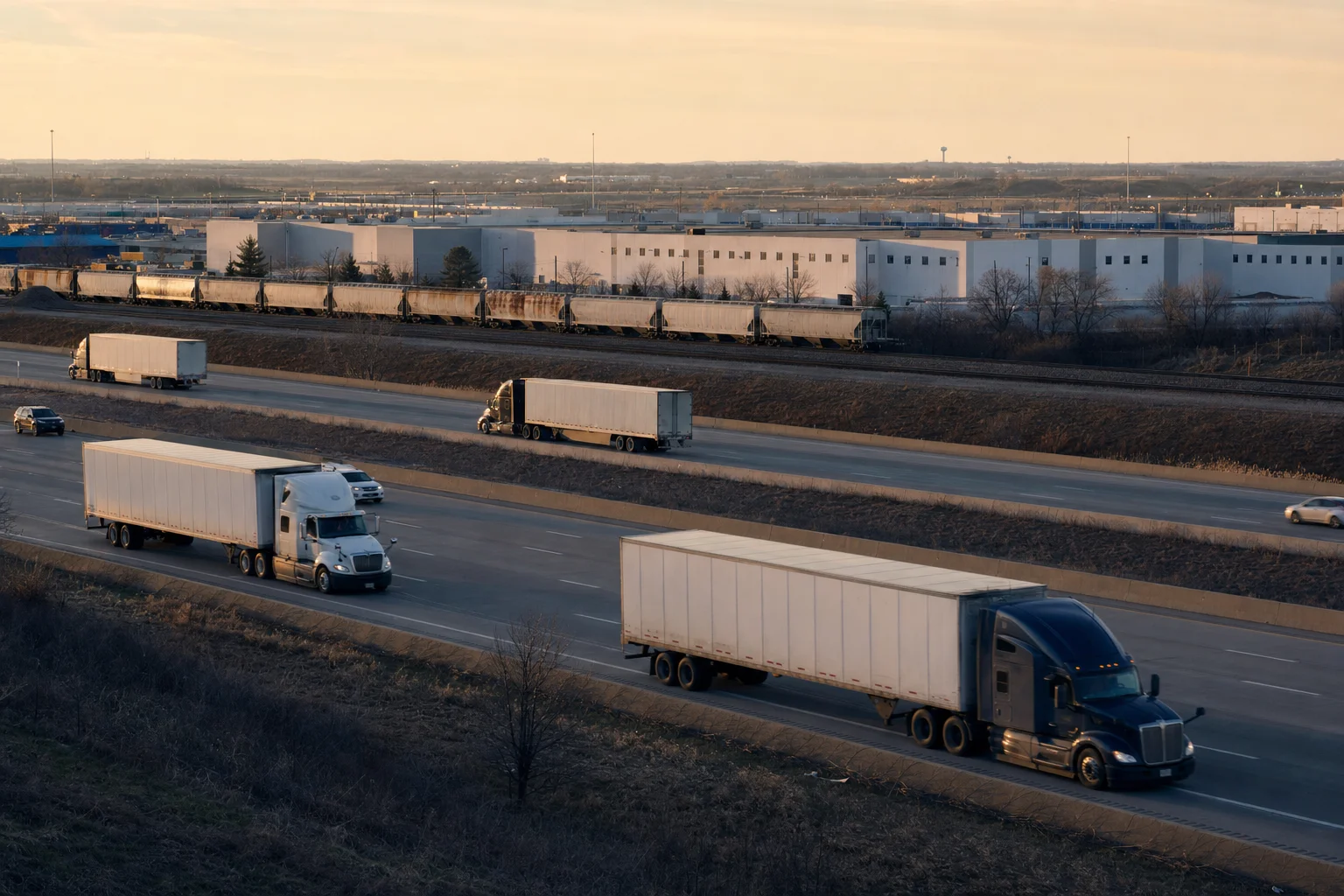 Editorial image: Naperville, Illinois — commercial truck corridor