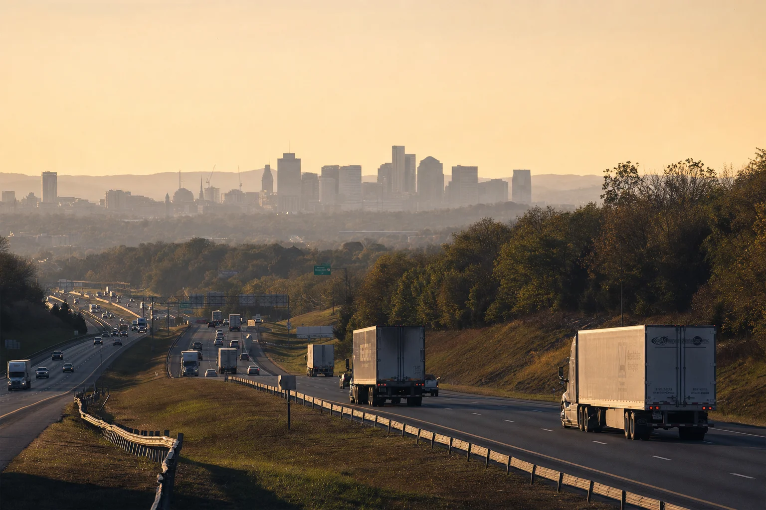 Tennessee commercial trucking corridor — illustrative