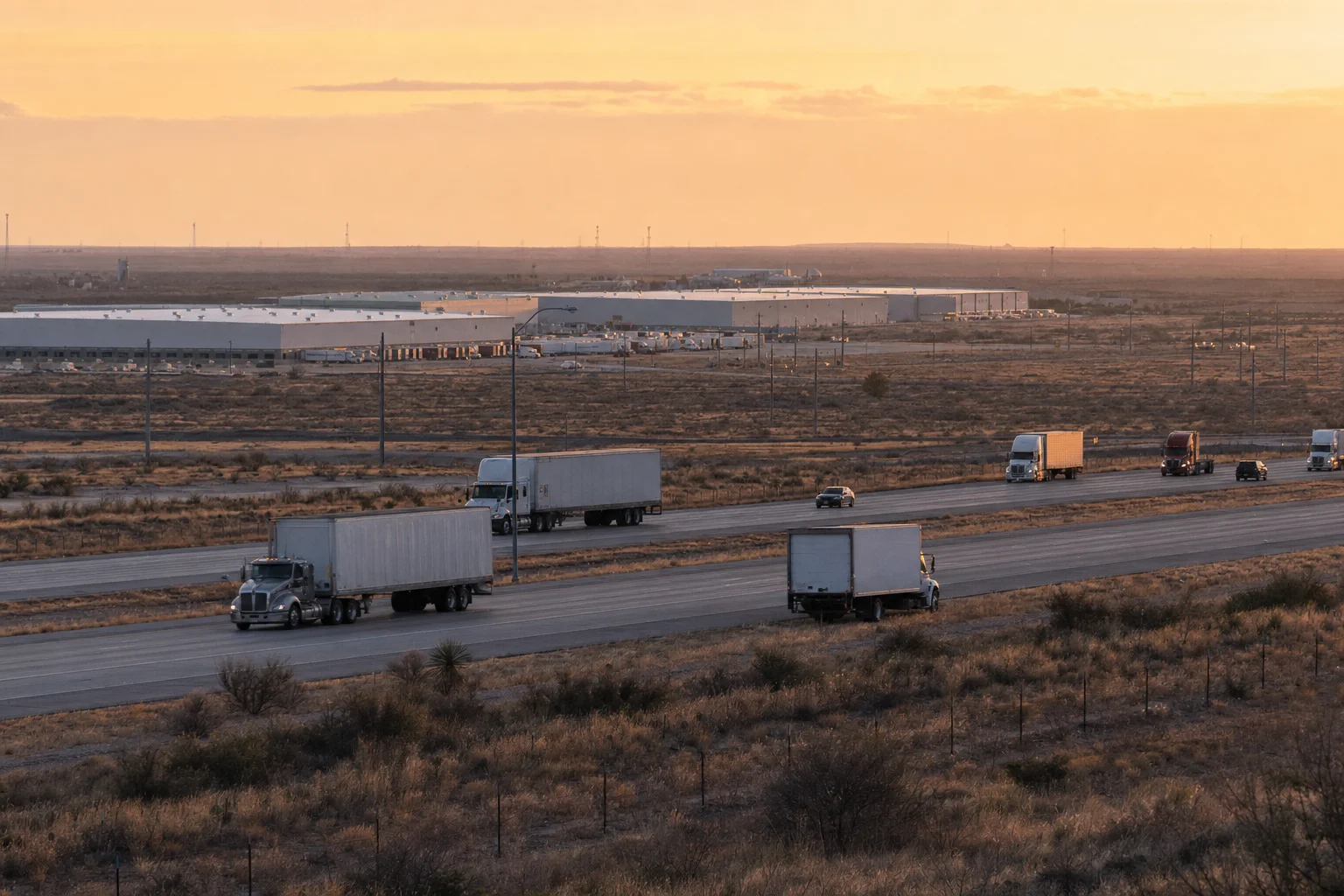 Editorial image: Odessa, Texas — commercial truck corridor