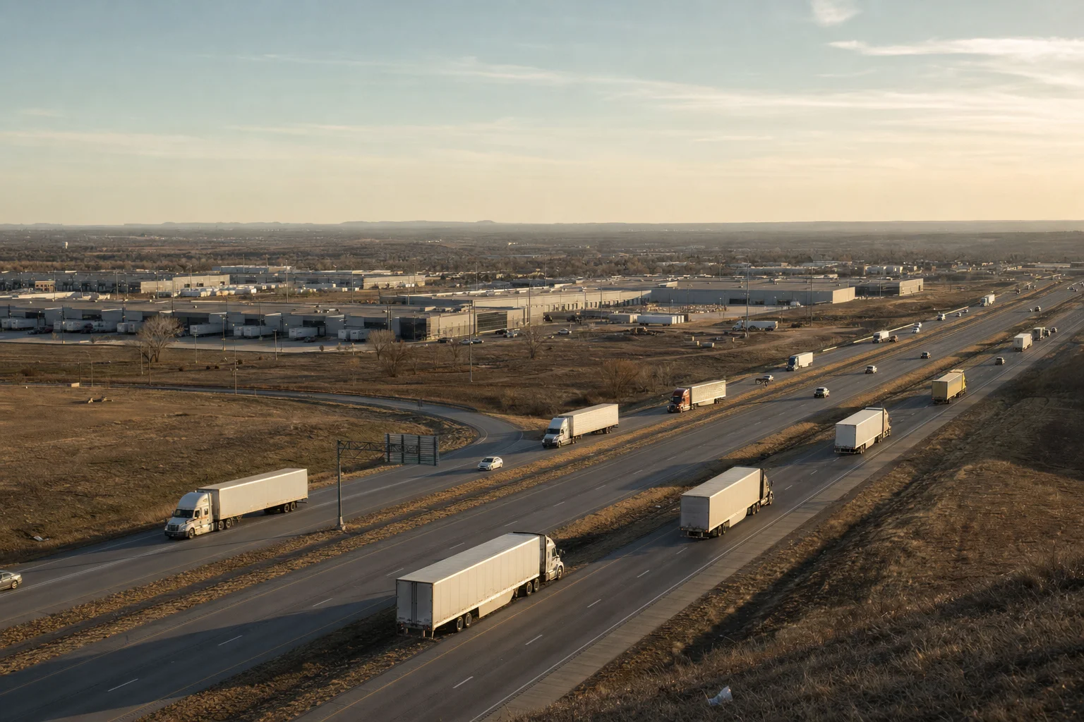 Oklahoma commercial trucking corridor — illustrative