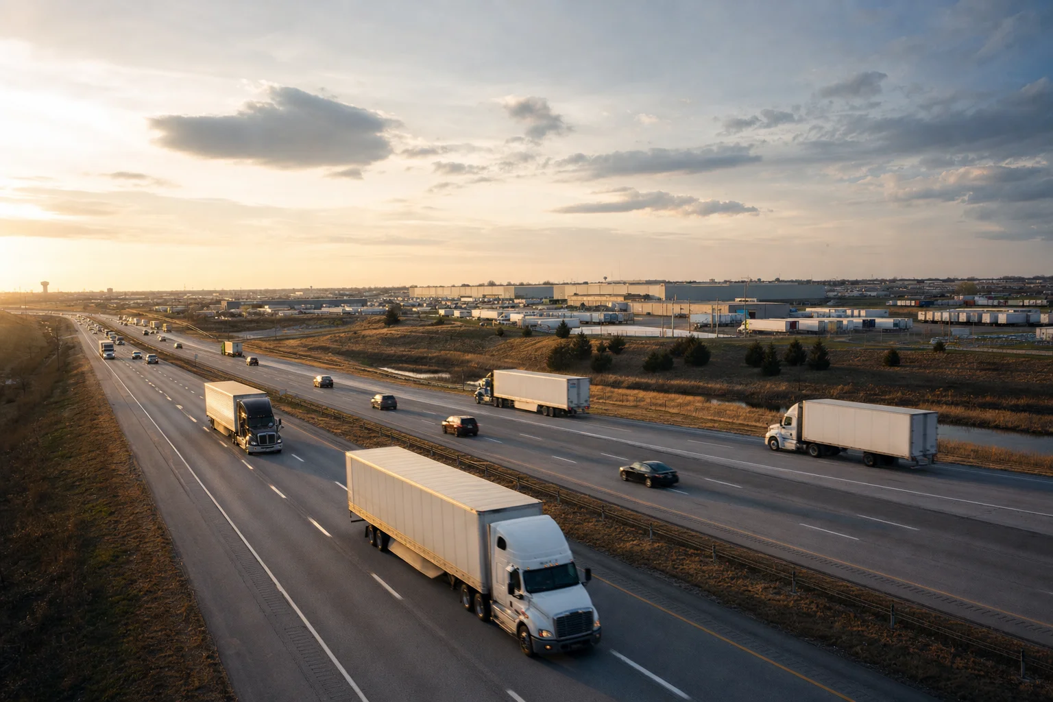 Kansas commercial trucking corridor — illustrative
