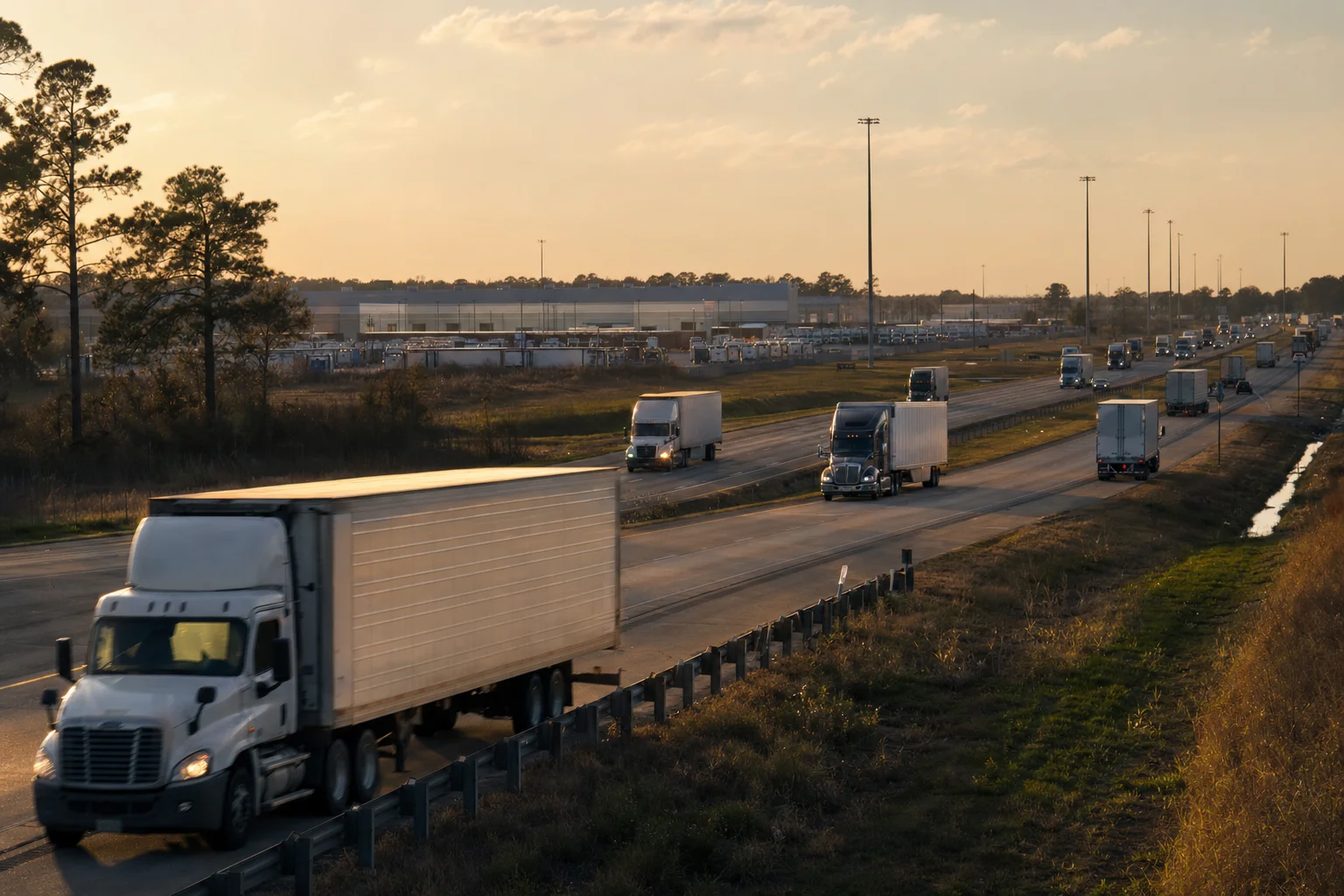 Editorial image: Pasadena, Texas — commercial truck corridor