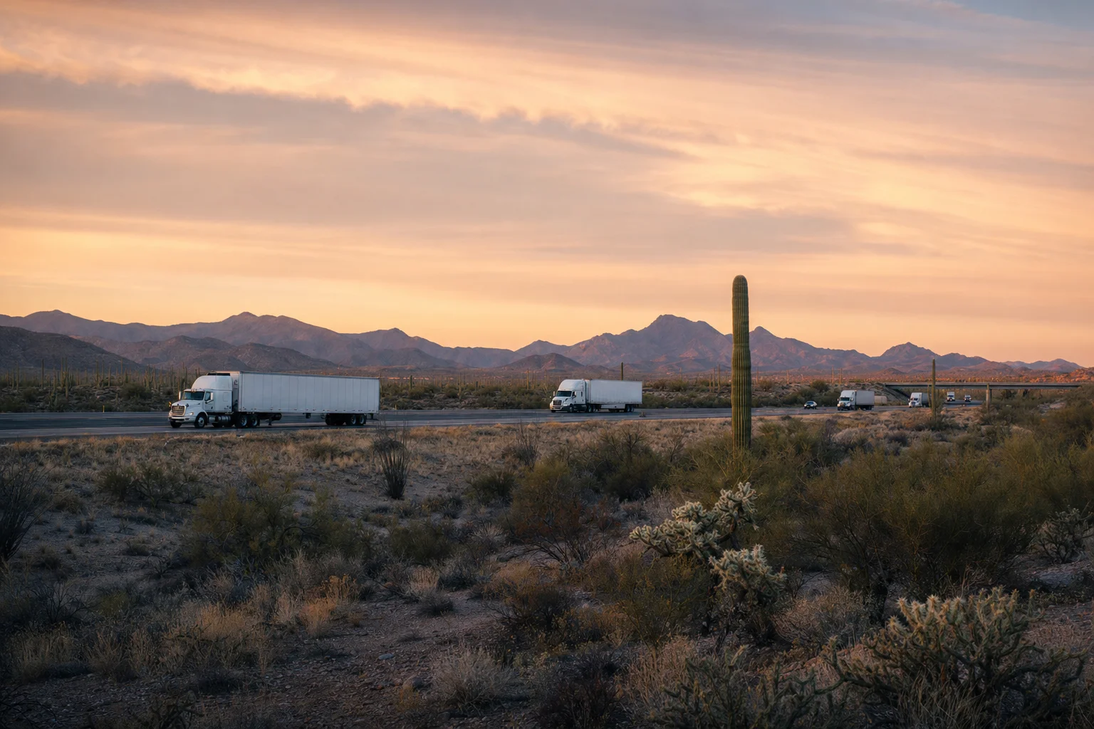 Arizona commercial trucking corridor — illustrative
