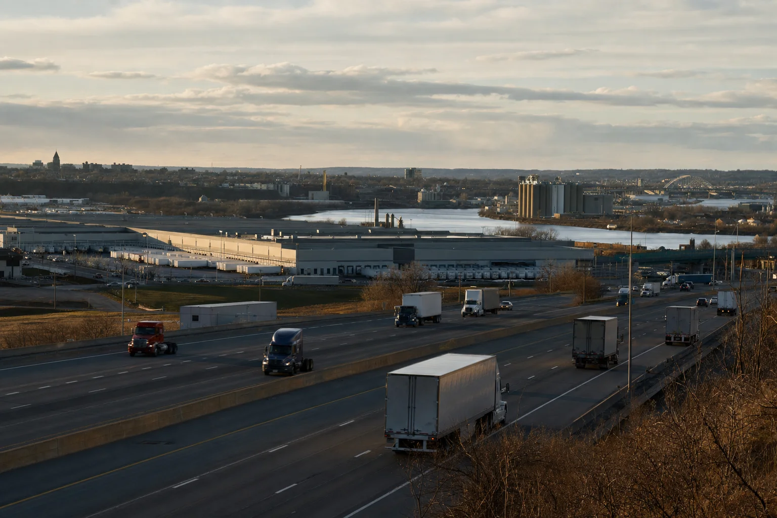 Editorial image: Rochester, New York — commercial truck corridor