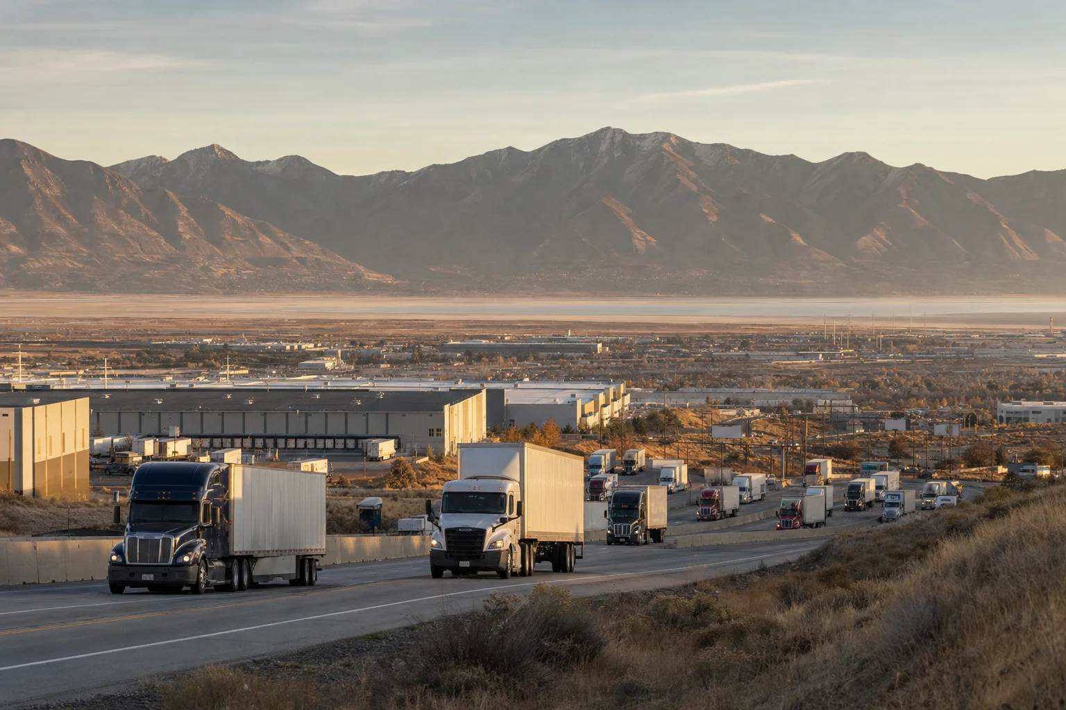 Utah commercial trucking corridor — illustrative