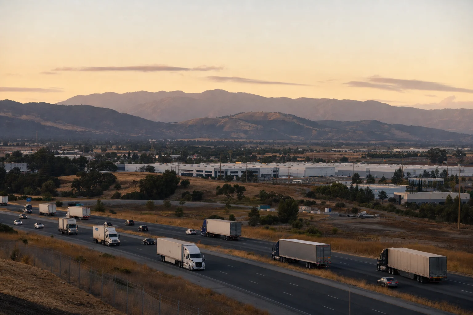 Editorial image: Santa Rosa, California — commercial truck corridor
