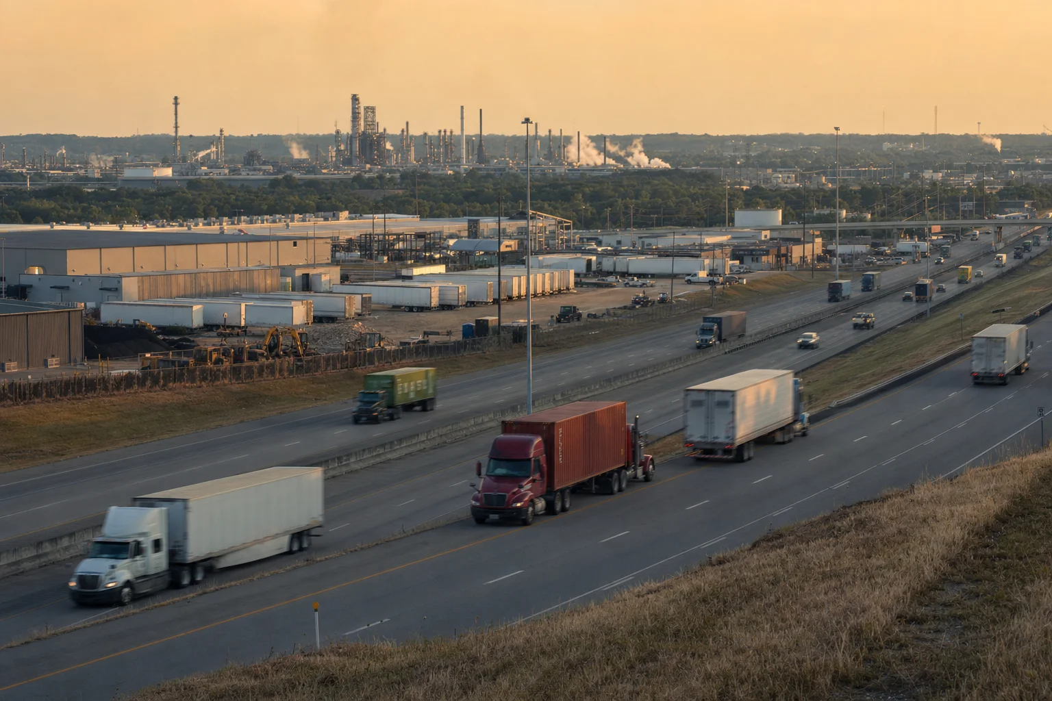 Editorial image: Shreveport, Louisiana — commercial truck corridor