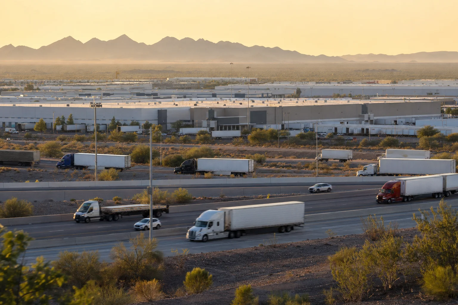 Editorial image: Tempe, Arizona — commercial truck corridor
