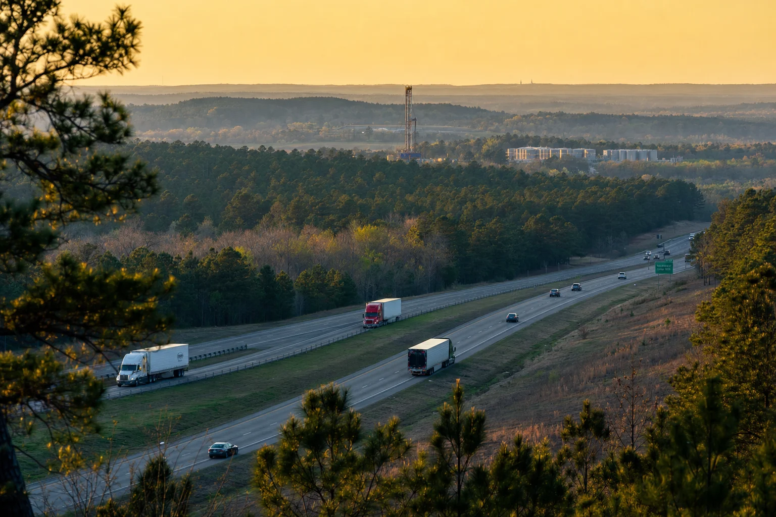 Editorial image: Tyler, Texas — commercial truck corridor
